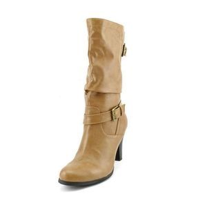 Style & Co Amorie Women Round Toe Synthetic Tan Mid Calf Boot Size 6.5 M